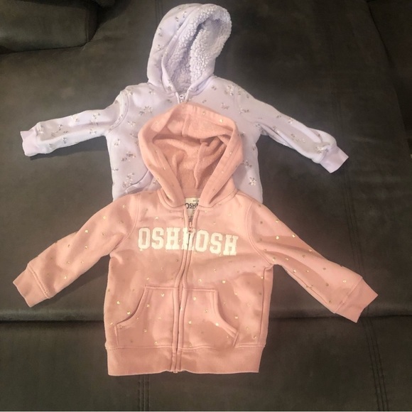 2 Oshkosh Zip Up Hoodies - Picture 1 of 10